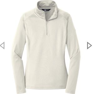 NWT The North Face Ladies Tech 1/4-Zip Fleece - Vintage White